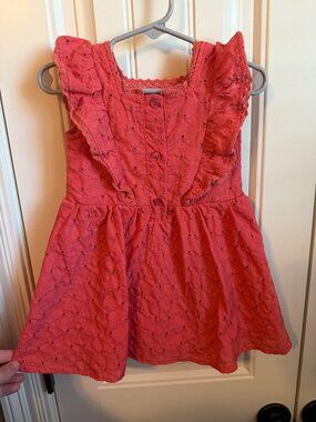 Coral Forever Me Eyelet lace dress 18mo